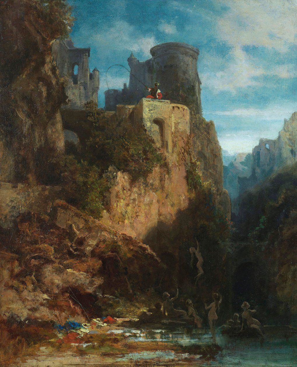Captura de sereia, cerca de 1860. de Carl Spitzweg