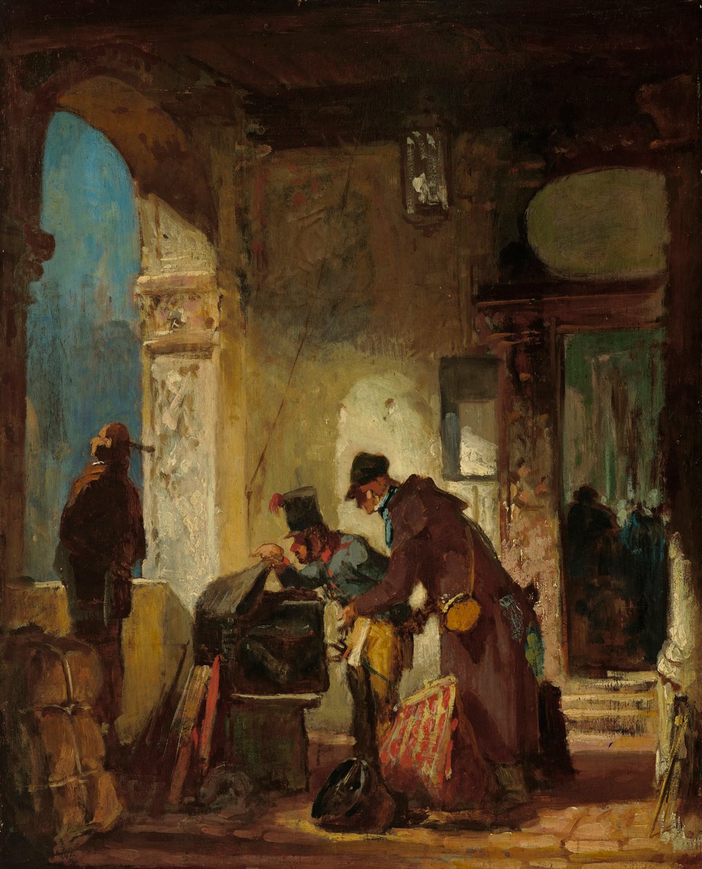 Inspeção aduaneira papal de Carl Spitzweg