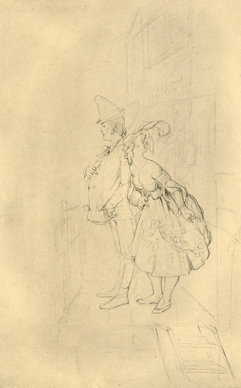 Vamos, senhores!, Meados do século XIX, c1924. de Carl Spitzweg