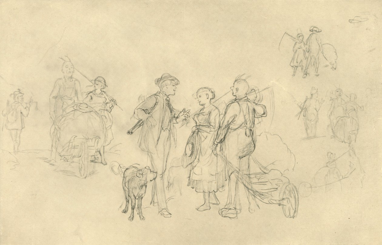 Encontro de Verabredetes, meados do século XIX, c1924. de Carl Spitzweg
