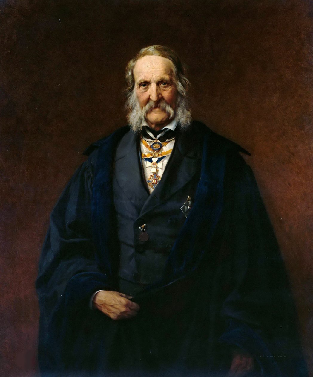 Retrato do físico Franz Ernst Neumann 1798-1895, 1886. de Carl Steffeck