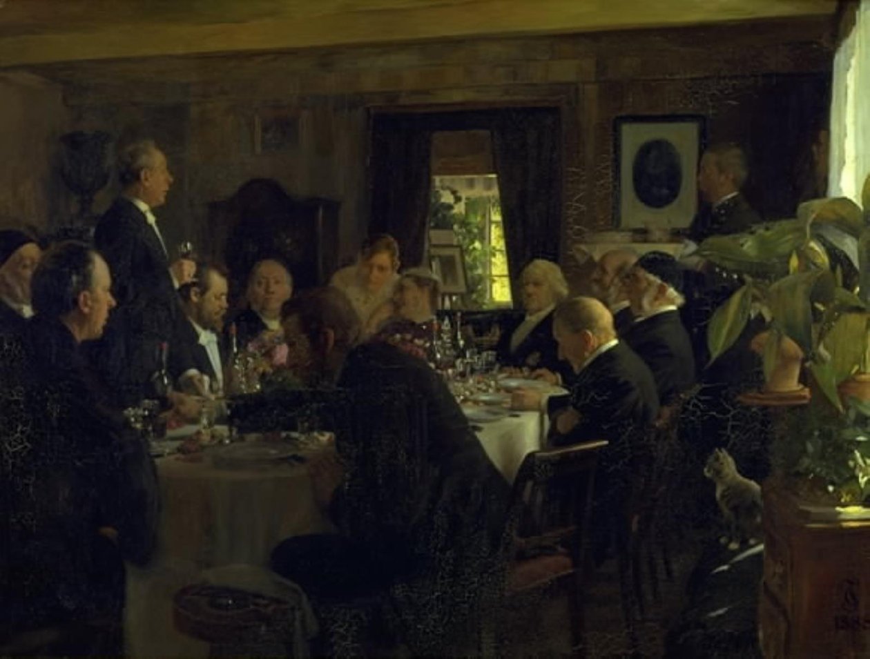 Jantar após a visita episcopal de Carl Thomsen