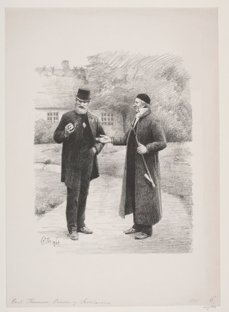 O padre e o professor da escola de Carl Thomsen