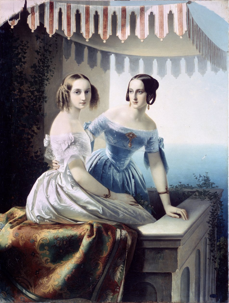 Retrato das Grã-duquesas Marie Nikolaievna da Rússia (Duquesa de Leuchtenberg de Carl Timoleon von Neff