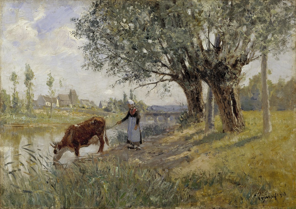 Campo perto de Grez-sur-Loing de Carl Tragardh
