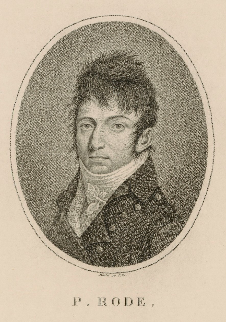 Retrato do compositor Pierre Jacques Joseph Rode 1774-1830, 1813. de Carl Traugott Riedel