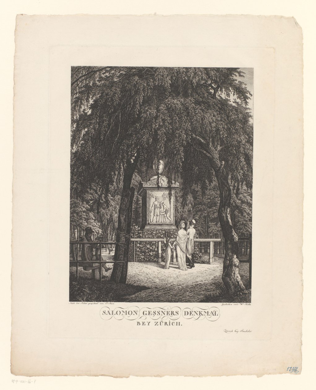 Monumento a Salomon Gessner perto de Zurique
Salomon Gessners Denkmal bey Zürich (título sobre o objecto) de Carl Wilhelm Kolbe (I)