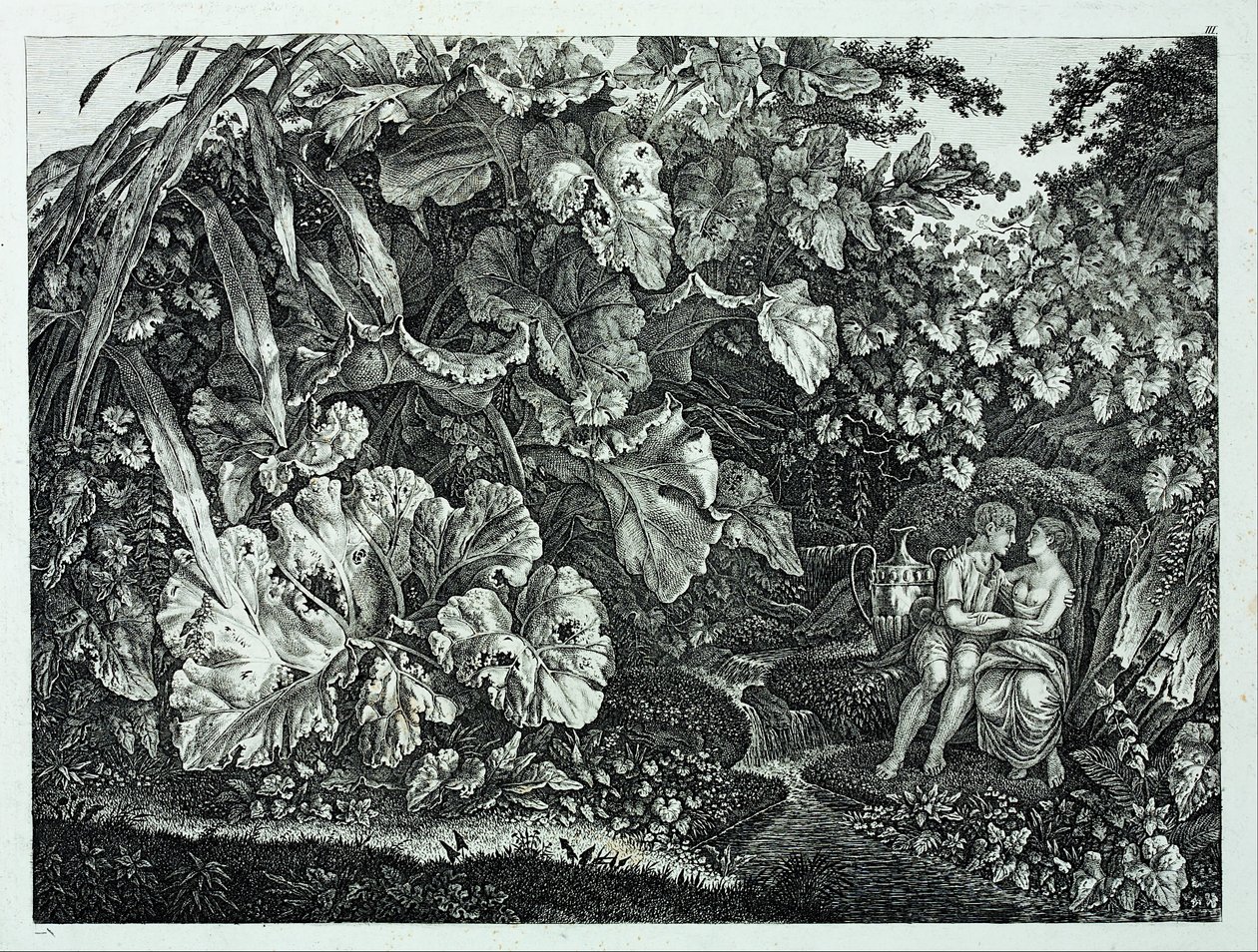 Alemão: Lovers in a Grotto, Surrounded by Plants and Herb Lovers in a Grotto, Surrounded by Plants and Herb Lovers in a Grotto, Surrounded by Plants and Herb de Carl Wilhelm Kolbe