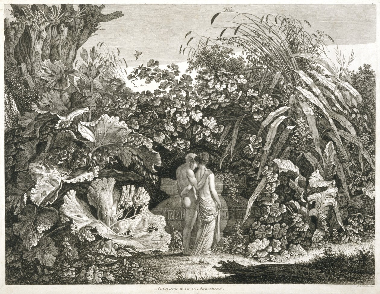 Eu também estava em Arcadia, 1801 de Carl Wilhelm Kolbe