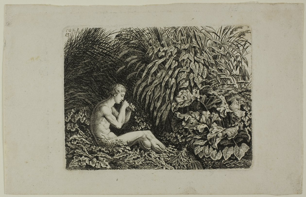 Jovens tocando flautas de pan de Carl Wilhelm Kolbe, the elder