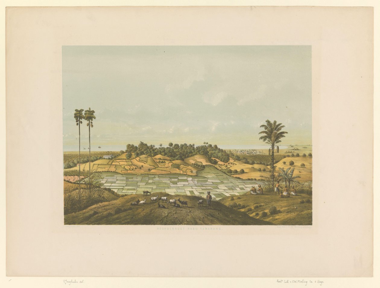 Vista de uma paisagem perto de Samarang
Costa Norte perto de Samarang (título sobre o objecto) de Carl Wilhelm Mieling (possibly)