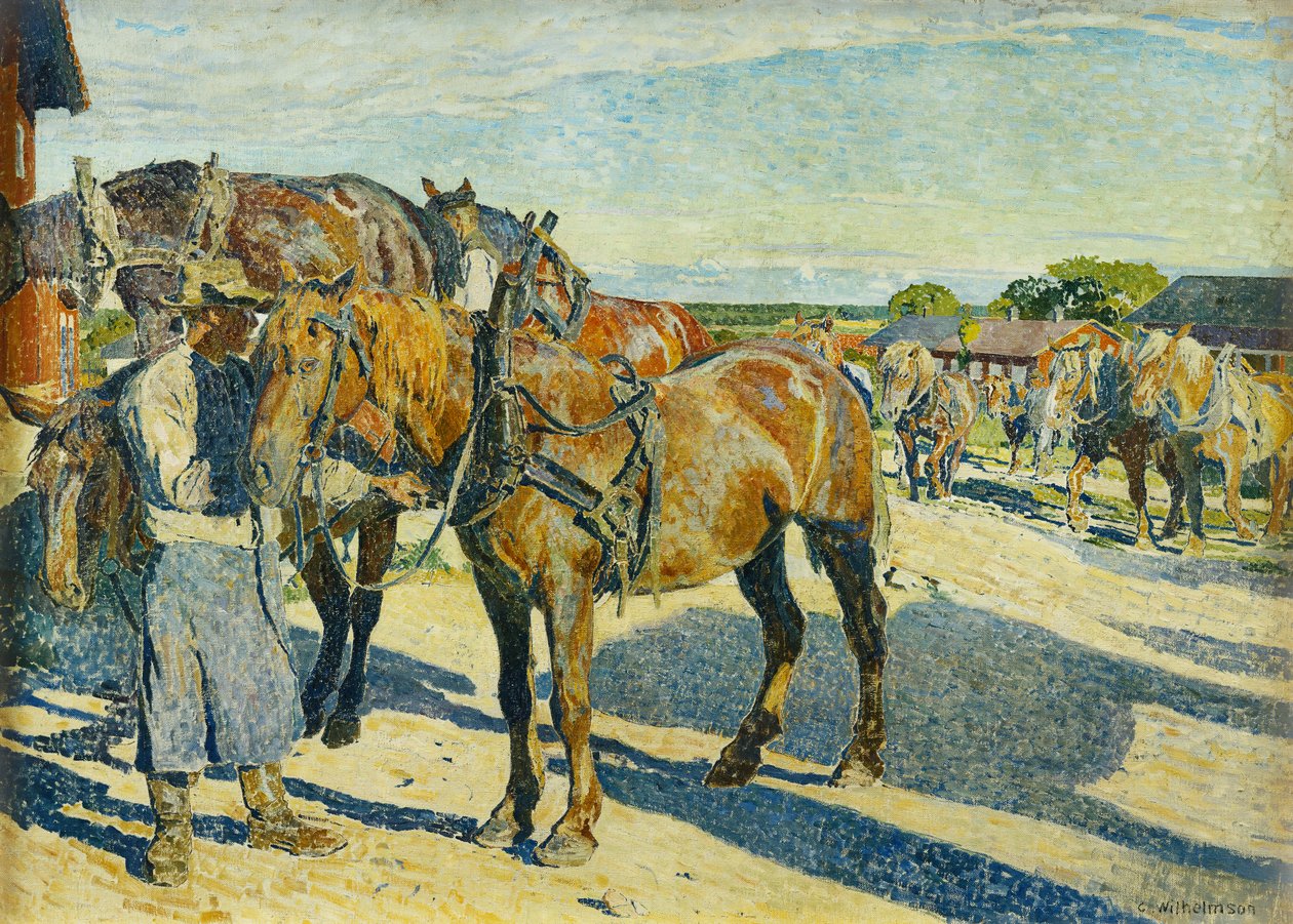 No estábulo; Pa Stallbacken de Carl Wilhelm Wilhelmson
