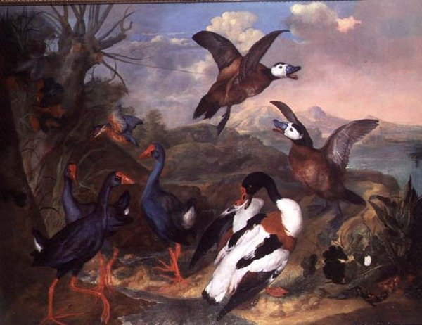 Aves em Paisagem de Carl Wilhelm de Hamilton