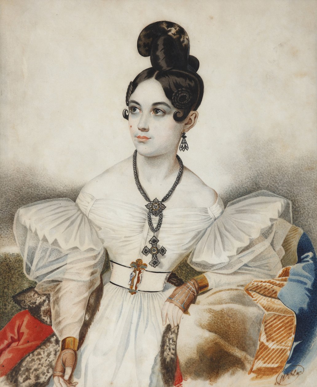 Apollonia Apollinaria Mikhailovna Vielgorskaya 1818-1887, década de 1830. de Carl von Hampeln