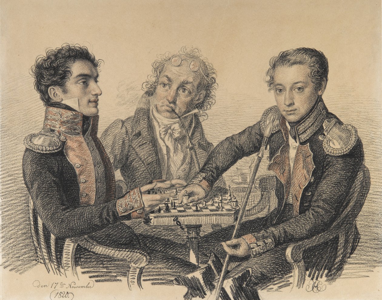 Conde Zakhar Semjonovich Kherkheulidze 1797-1856, Barão Alexei Ivanovich Cherkasov 1799-1855. de Carl von Hampeln