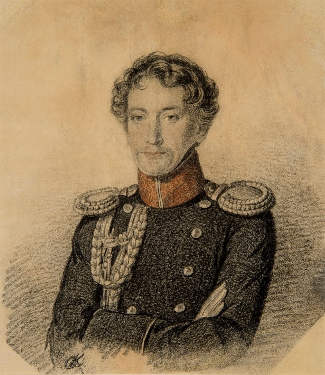 Retrato de Alexander Ivanovich Dmitriev-Mamonov 1787-1836, início da década de 1820. de Carl von Hampeln