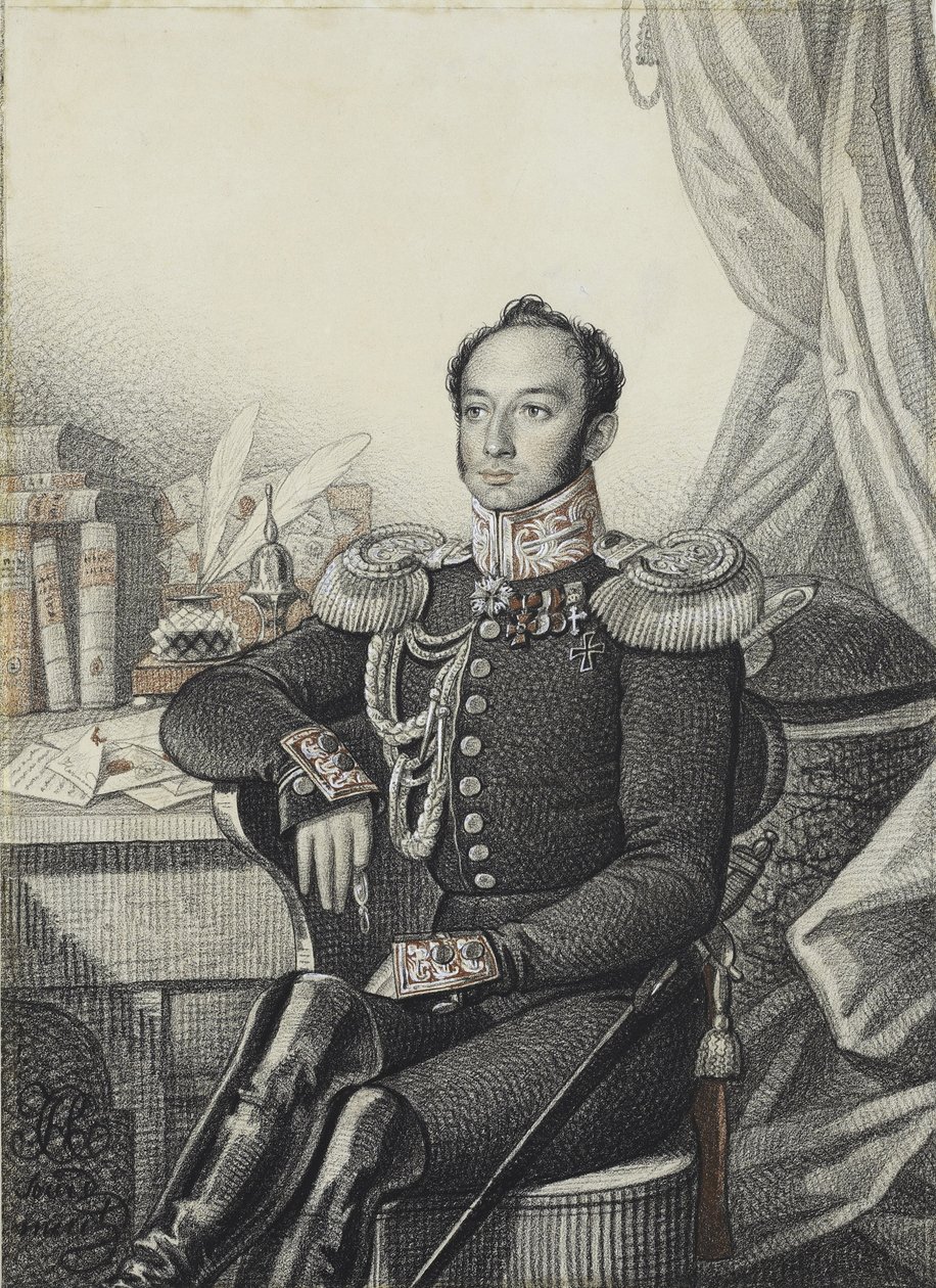 Retrato de Alexander Ivanovich Germann, 1822. de Carl von Hampeln