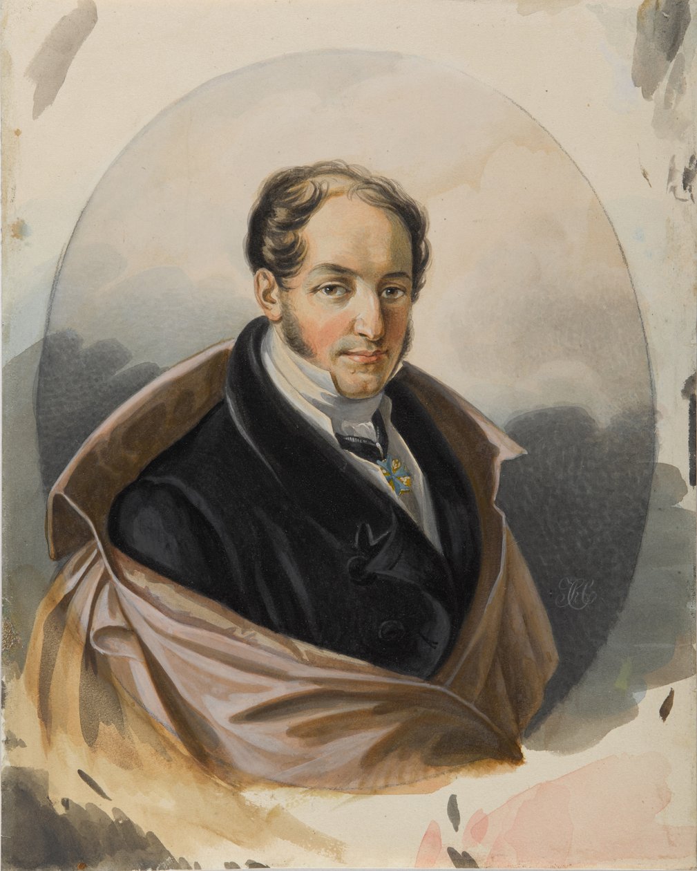 Retrato de Alexander Ivanovich Lorer 1779-1824, início da década de 1820. de Carl von Hampeln