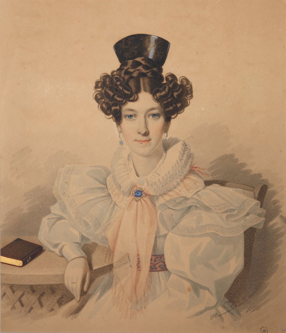 Retrato de Anna Platonovna Plautina 1808-1886, década de 1830. de Carl von Hampeln