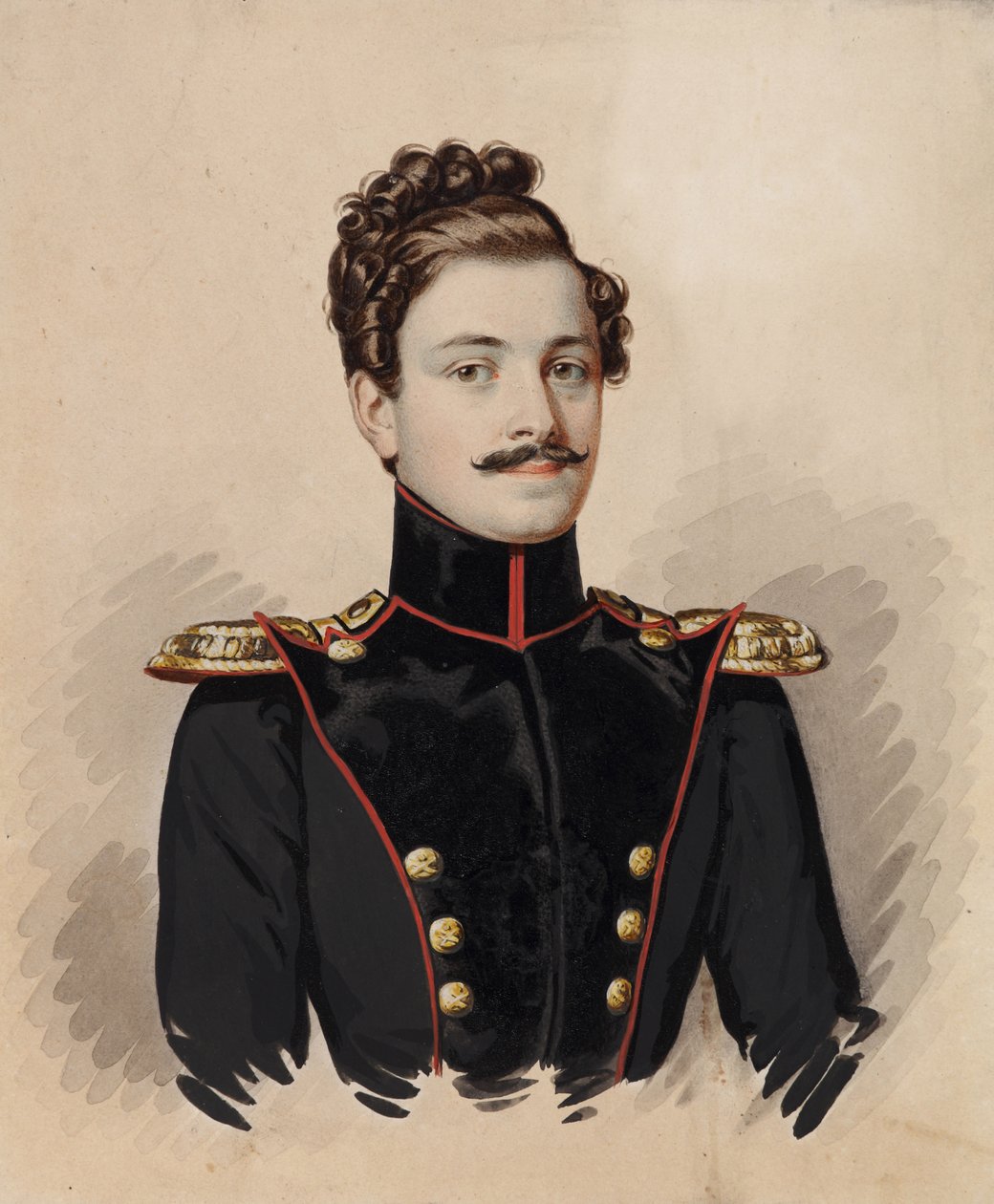 Retrato de Artemy Dmitrievich Raevsky 1814-1853, 1835. de Carl von Hampeln