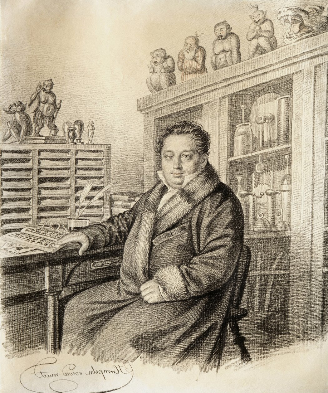 Retrato do barão Paul Ludwig Schilling de Cannstatt 1786-1837, antes de 1822. de Carl von Hampeln