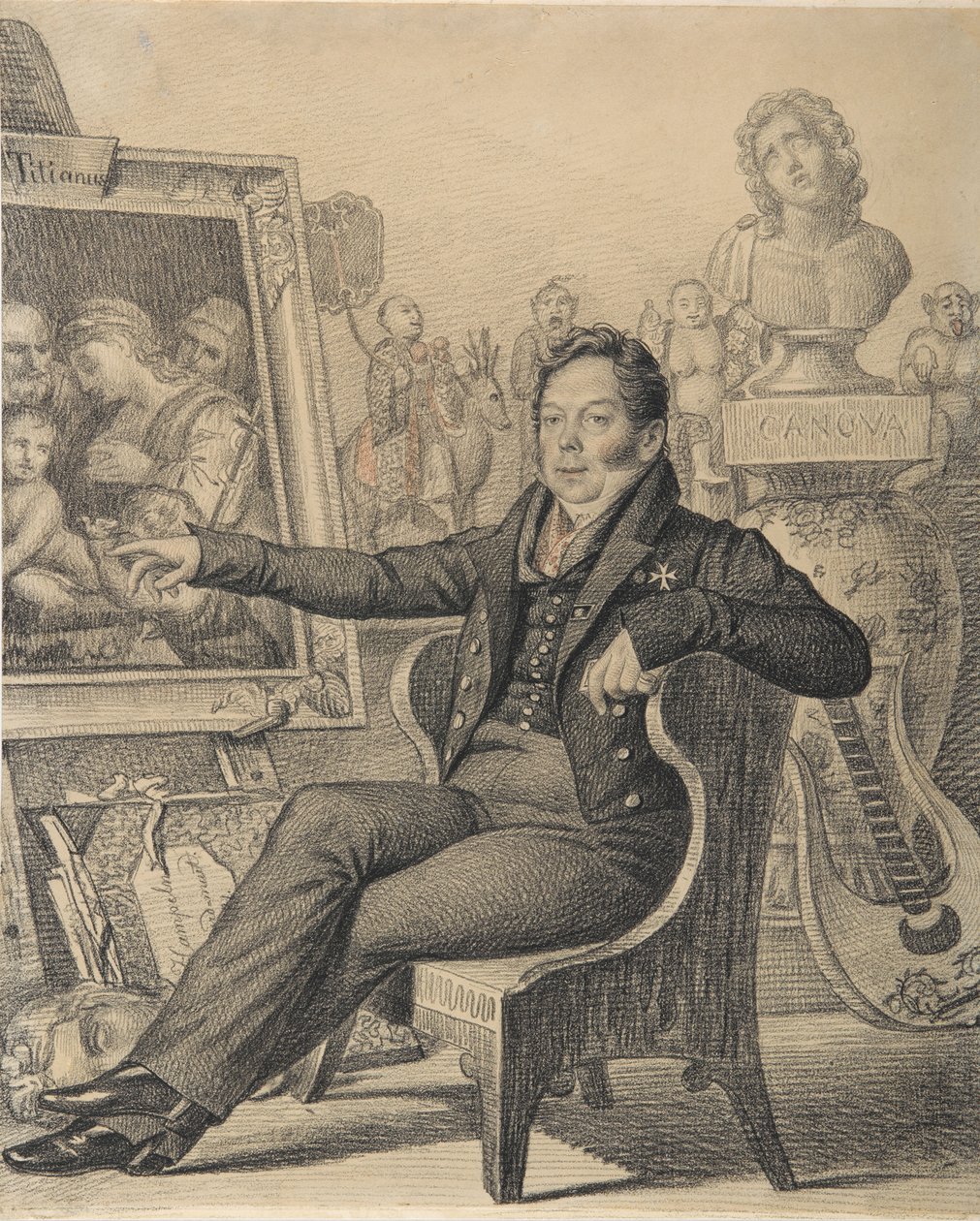 Retrato do conde Nikita Ivanovich Dondukov-Korsakov 1776-1857, 1821. de Carl von Hampeln
