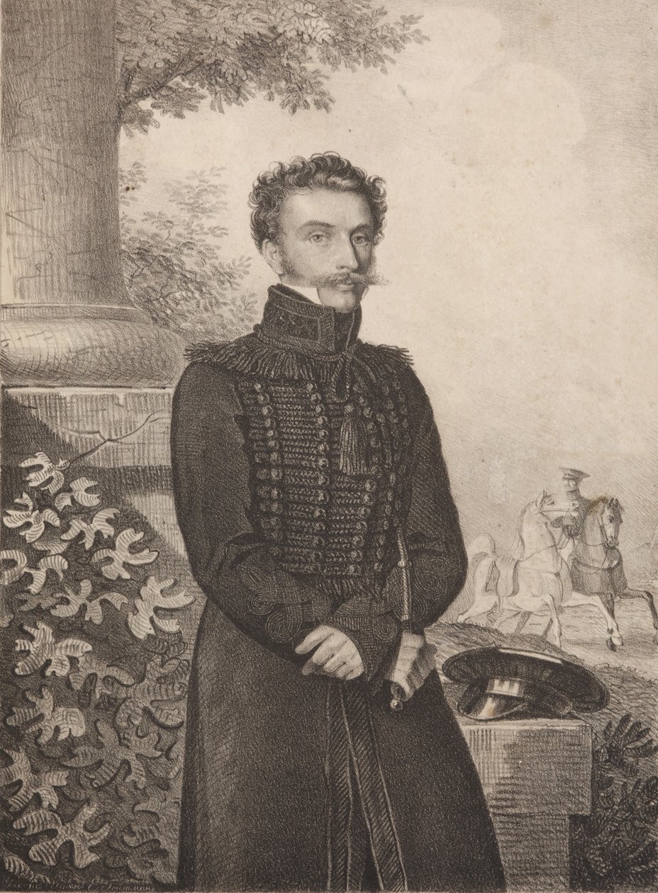Retrato do conde Paul Khristoforovich Grabbe 1789-1875, década de 1820. de Carl von Hampeln