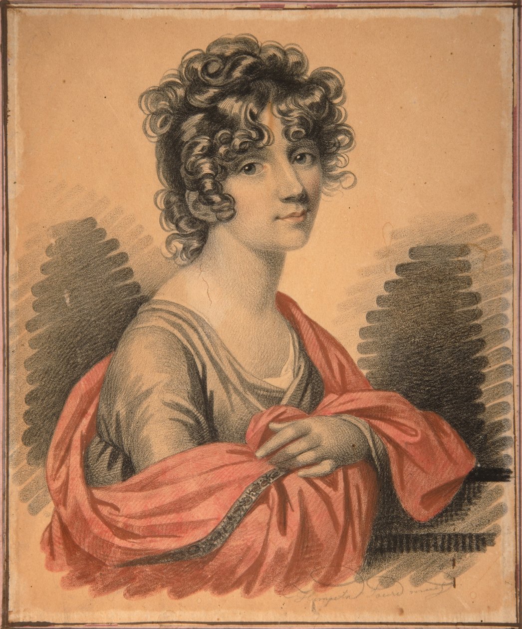 Retrato da condessa Varvara Ivanovna Golitsyna -1804, née Shipova, 1820 de Carl von Hampeln