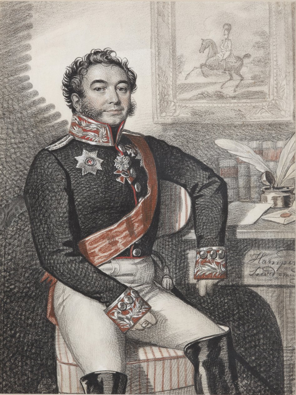 Retrato de Fyodor Petrovich Opochinin 1779-1852, 1826. de Carl von Hampeln