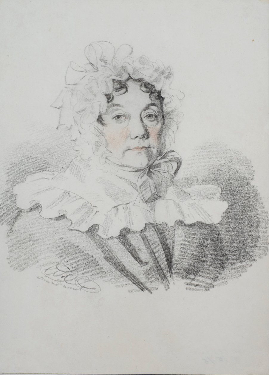 Retrato de Maria Ivanovna Rimskaya-Korsakova, née Naumova 1764-1832, 1820s. de Carl von Hampeln