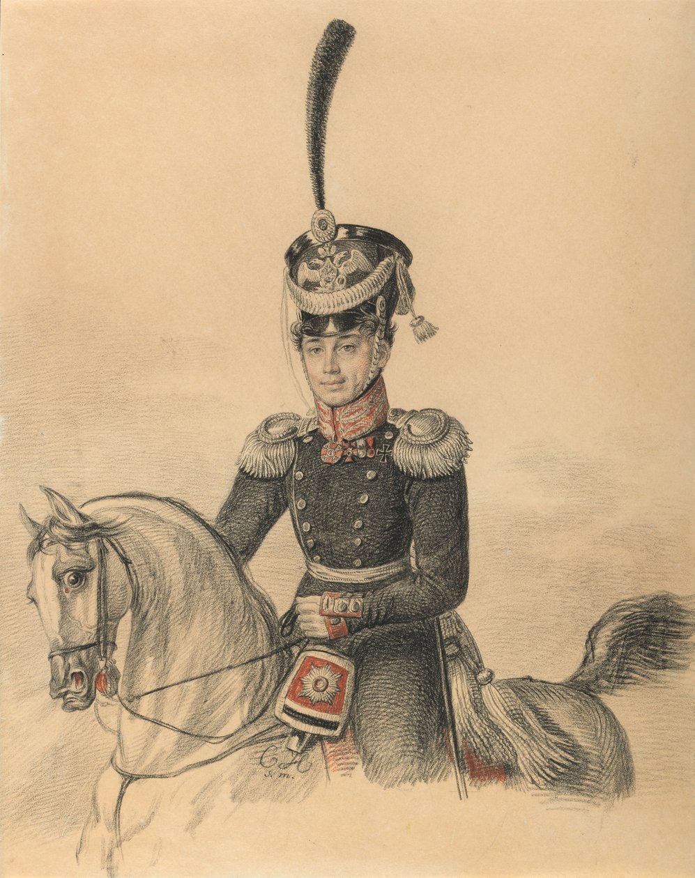 Retrato de Nikolay Alexandrovich Islenyev 1785-1851, final da década de 1810. de Carl von Hampeln