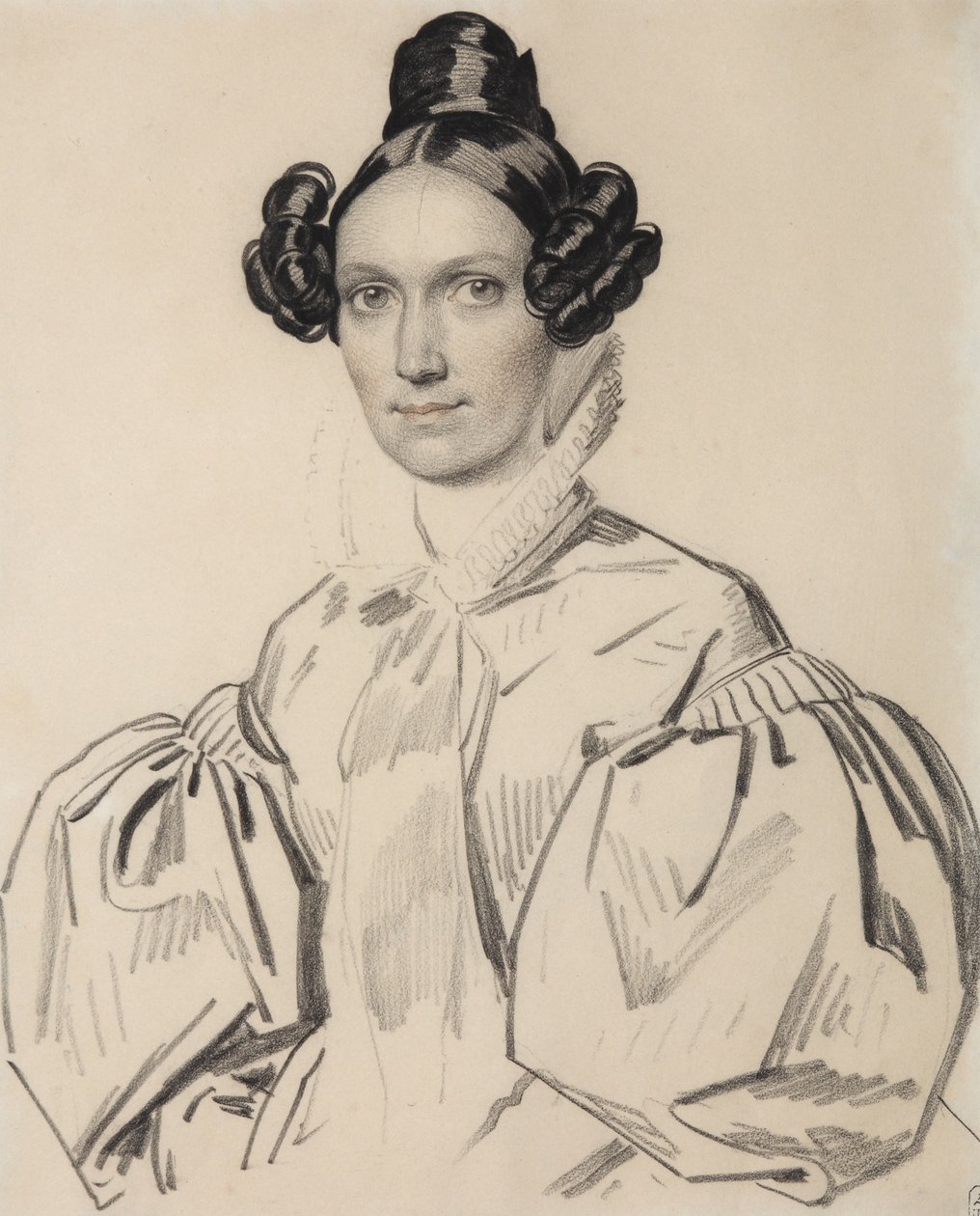 Retrato de Olga Nikolaevna Talyzina, née Zubova 1803-1882, início da década de 1830. de Carl von Hampeln