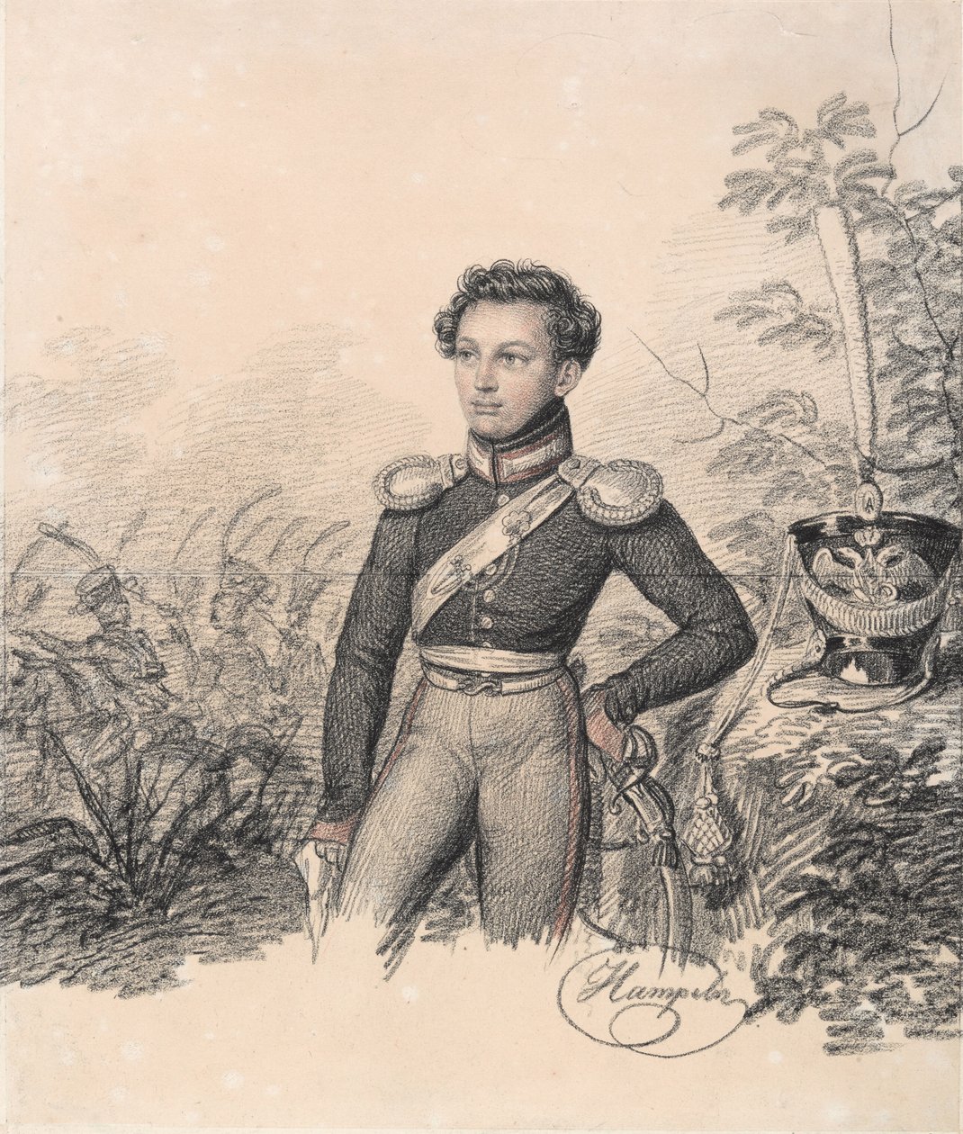 Retrato de Pavel Kotlubitsky, final da década de 1810. de Carl von Hampeln