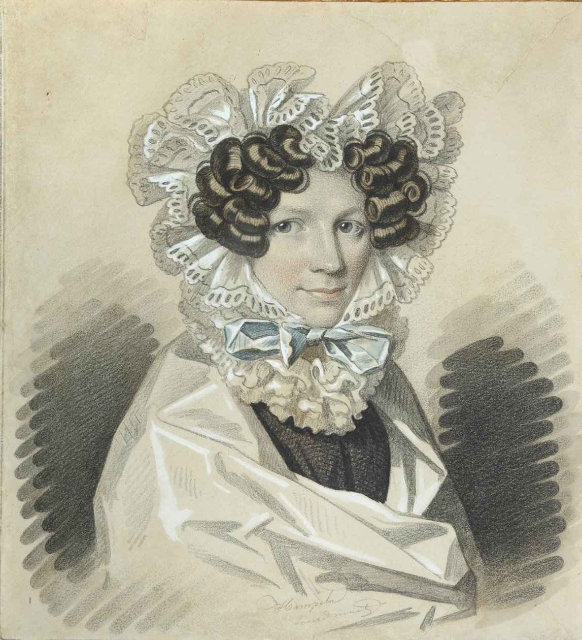 Retrato de Sofia Kharitonovna Mudrova 1786-1833, 1820p. de Carl von Hampeln
