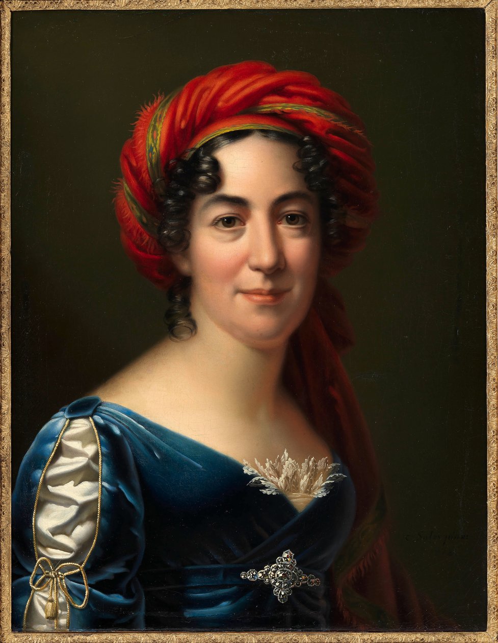 Retrato da escritora Caroline Pichler 1769-1843, 1818. de Carl von Sales