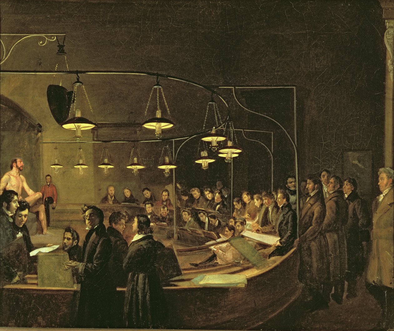 A lição da anatomia, 1845 de Carle Felice Biscaria