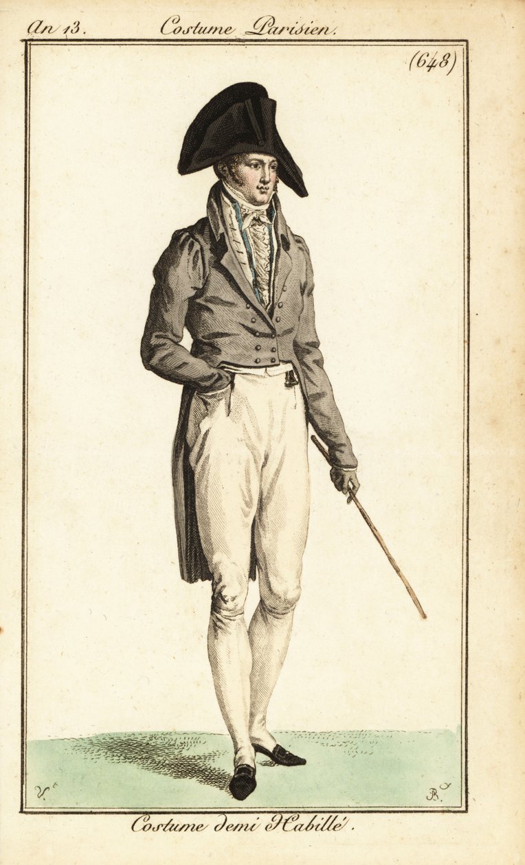 Dandy em roupa semiformal, Paris de Carle (after) Vernet