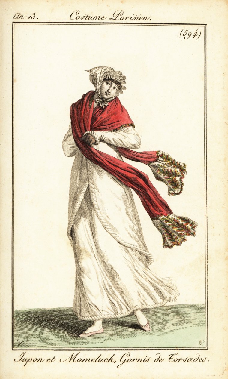 Mulher de anágua e Mamluk overdress, Paris de Carle (after) Vernet