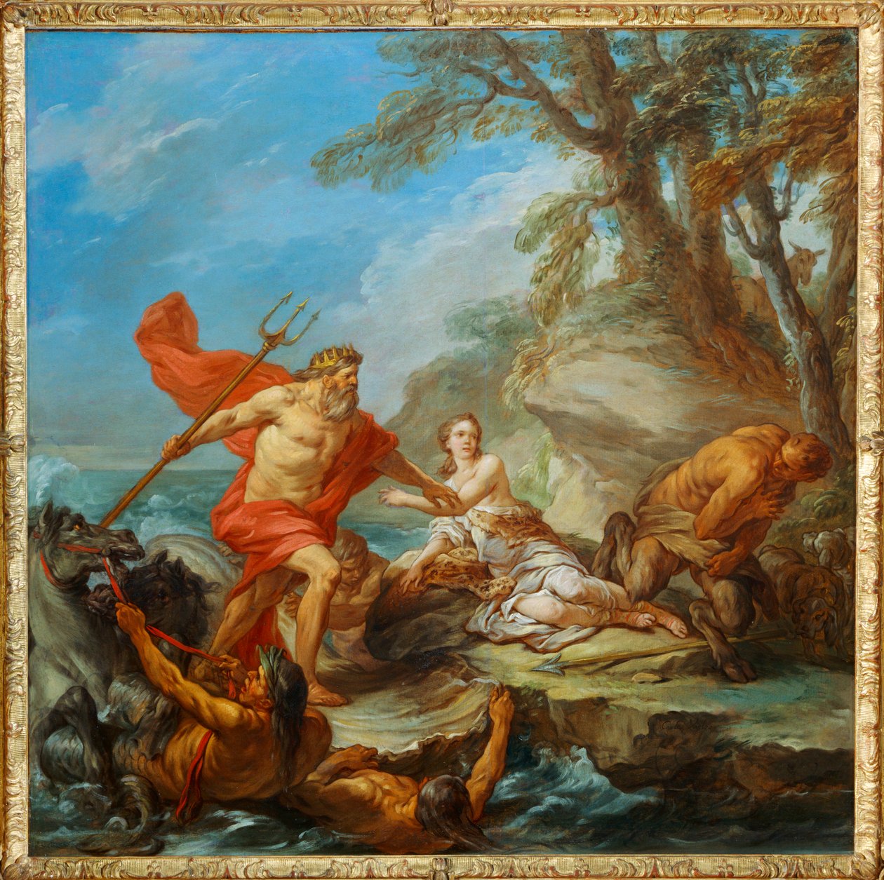 Neptuno e Amymone. Em direção a ... de Carle Vanloo