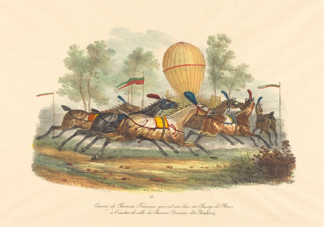 Cavalos de corrida franceses de Carle Vernet