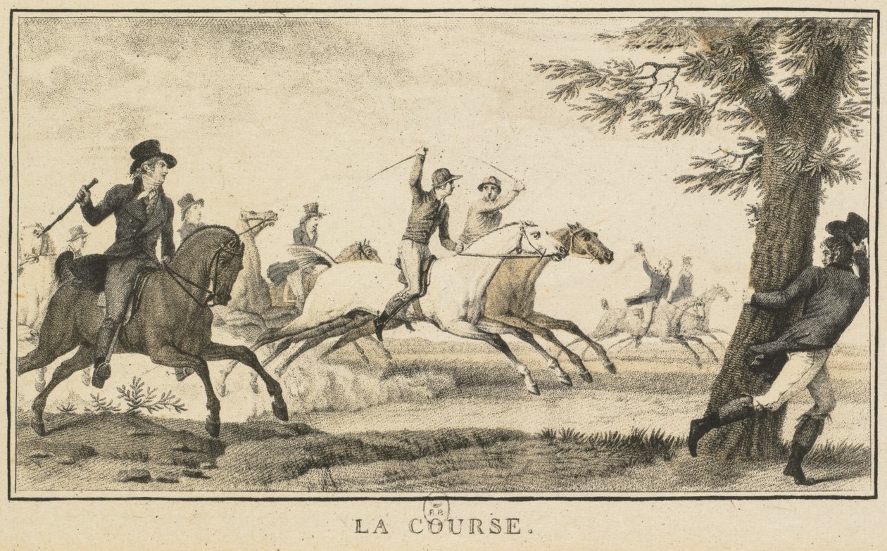 Cenas de corrida: a corrida Cenas eqüinas: a corrida. de Carle Vernet