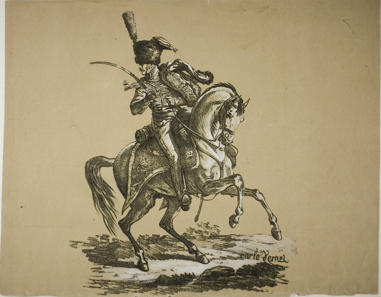 Guarda Real, Hussardo e Cavalo montados, nº 6 de Carle Vernet