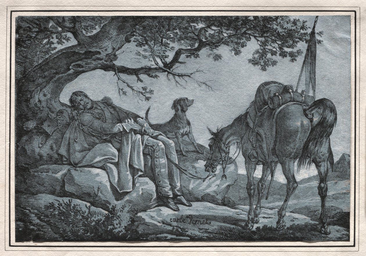 O soldado adormecido. de Carle Vernet