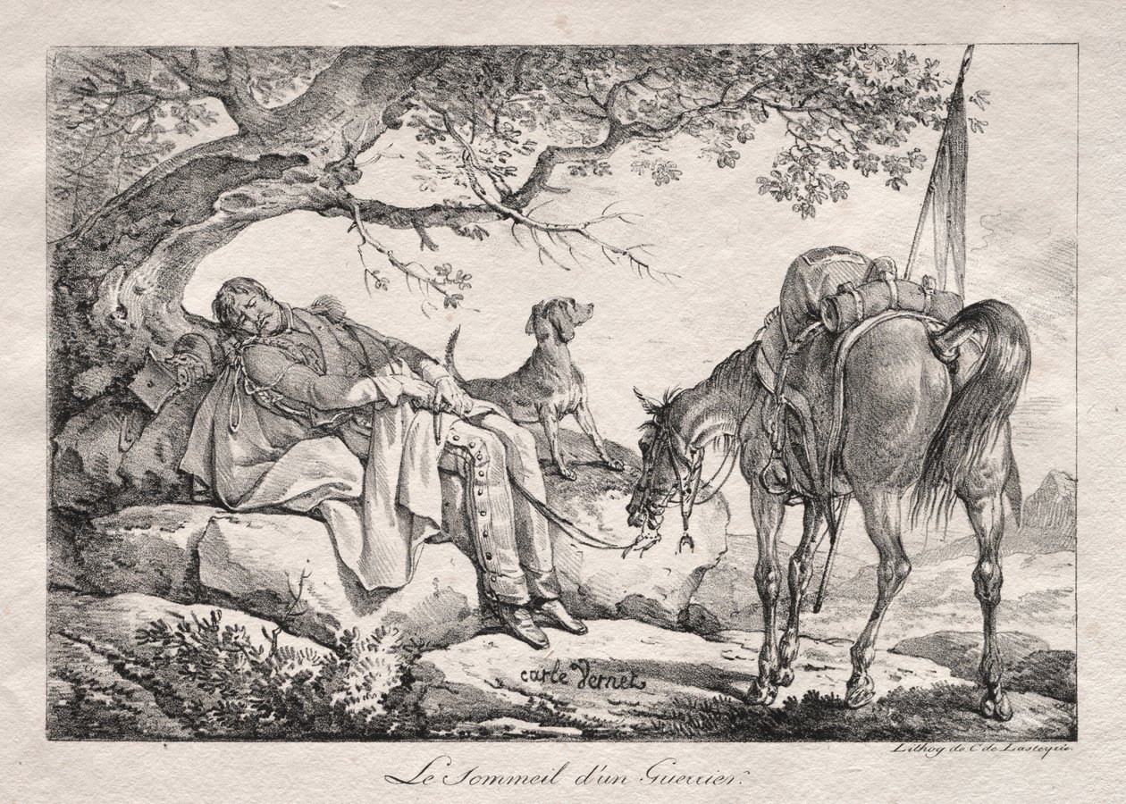 O soldado adormecido. de Carle Vernet