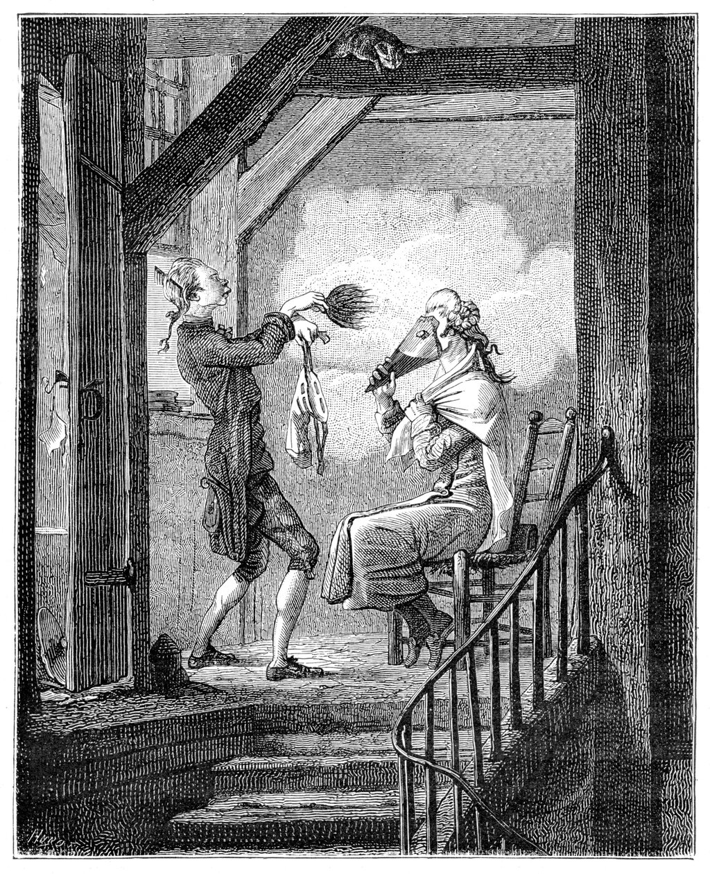 O banheiro do procurador do cartório, 1885. de Carle Vernet
