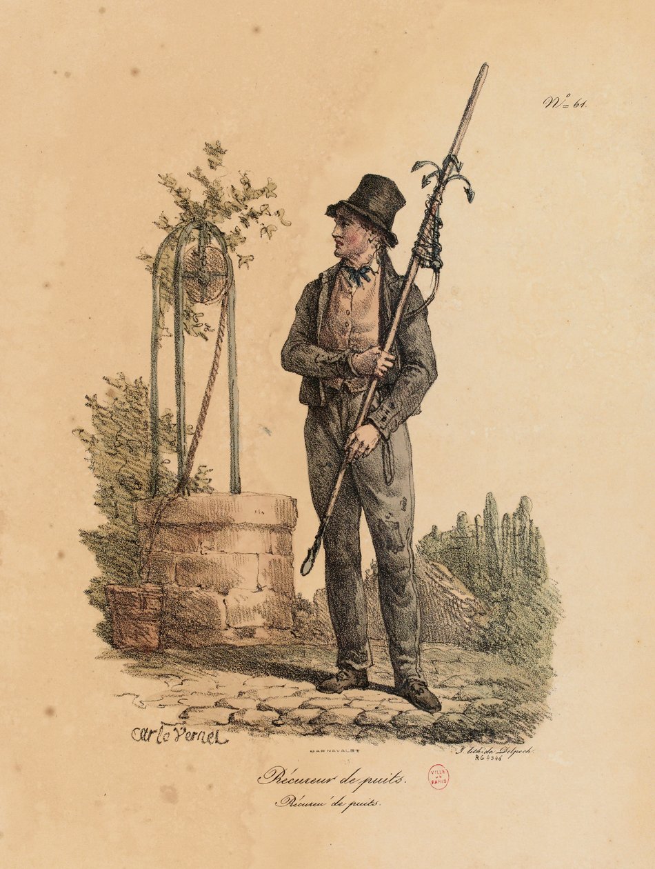 O limpador de poços de "Les Cris de Paris de Carle Vernet