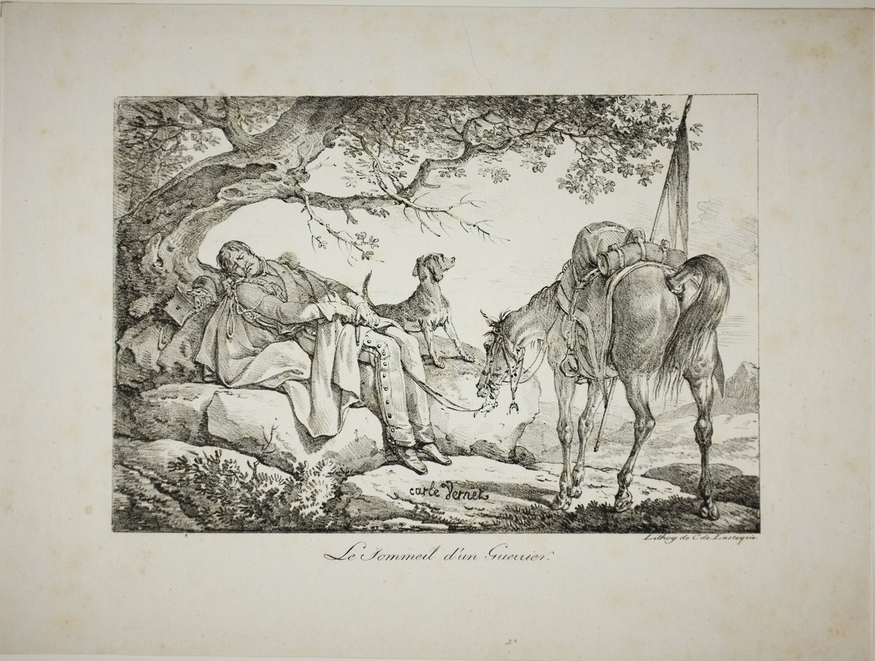 Guerreiro dormindo de Carle Vernet