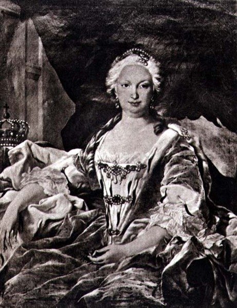 Isabella (Elizabeth) nee Farnese (1692-1766) (litografia) de Carle van (after) Loo