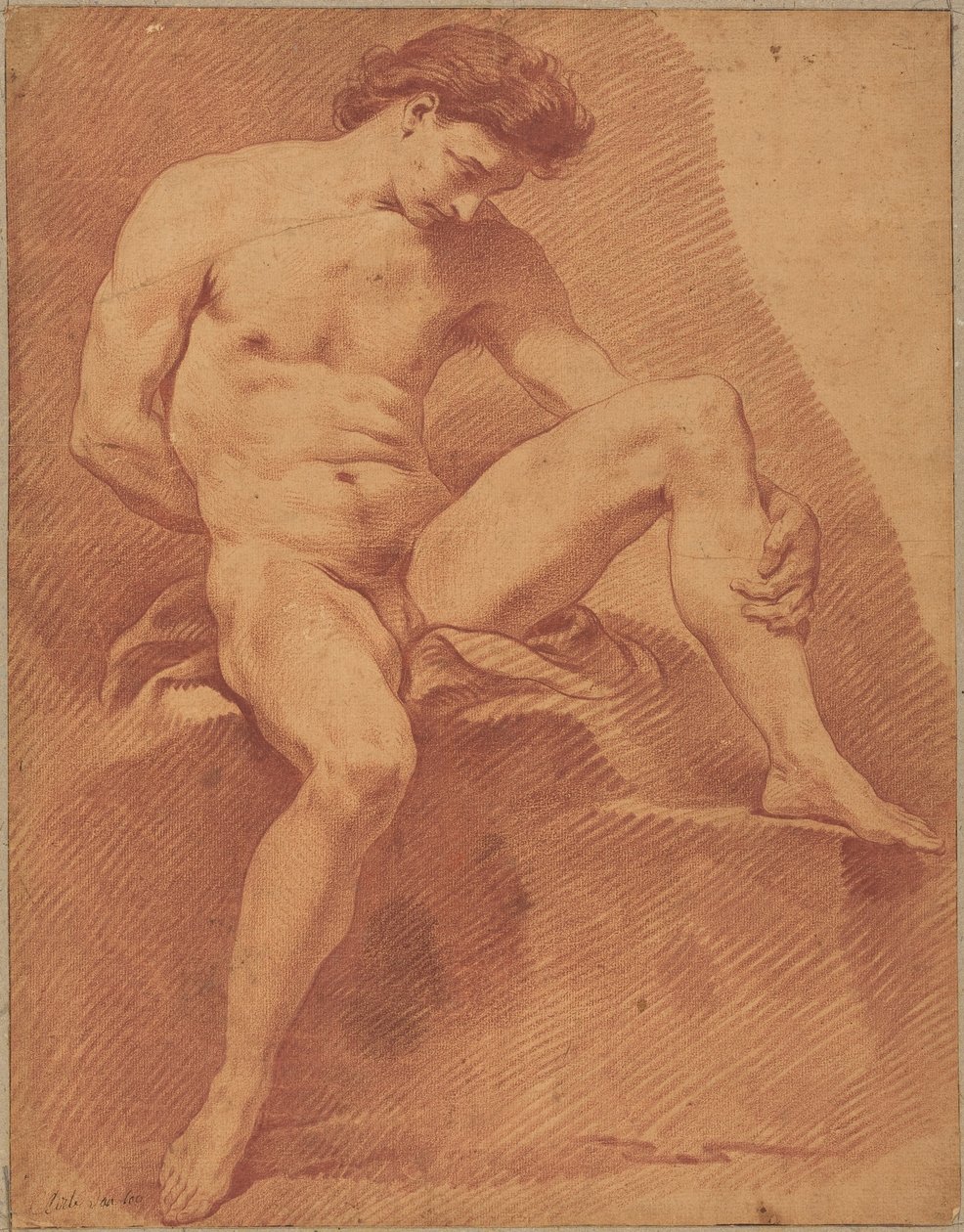 Sitzender männlicher Akt de Carle van Loo