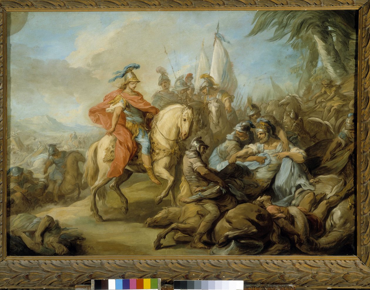 Alexandre e Poro, rei da Índia, tendo reinado nas fronteiras do reino da Pérsia, acabou indo para Alexandre de Carle van Loo